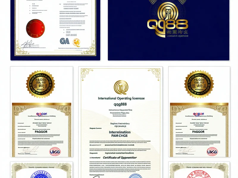 Giấy phép hoạt động quốc tế của qq88, hình ảnh chứng nhận với logo qq88